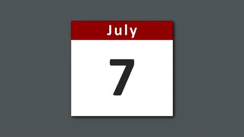 July calendar Stock Footage 137534134