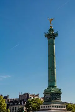 The July Column in Paris Stock Photos