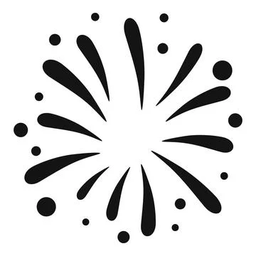 July firework icon simple vector. Carnival party Illustrazione stock