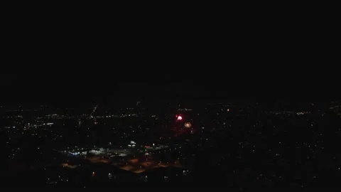 July Fireworks Drone Stock Footage 134773271