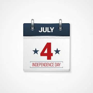 July fourth calendar design background Stock Illustration