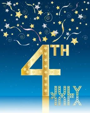 July fourth celebration Stock Illustration