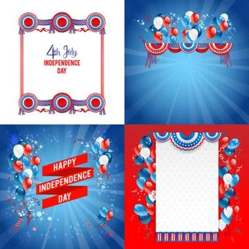 July fourth frames Stock Illustration