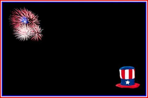 July fourth invitation theme Stock Photos