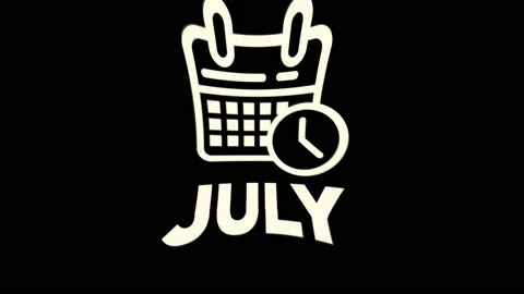 July glitch animation. Video stock 169831135