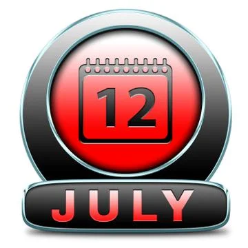 July icon Stock Illustration