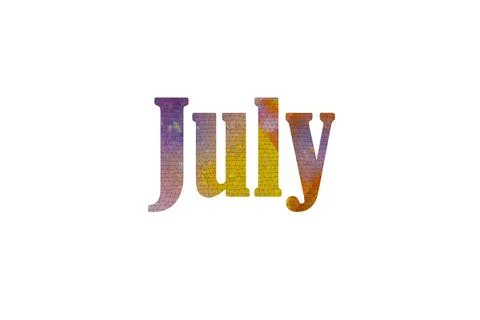 July Stock Illustration
