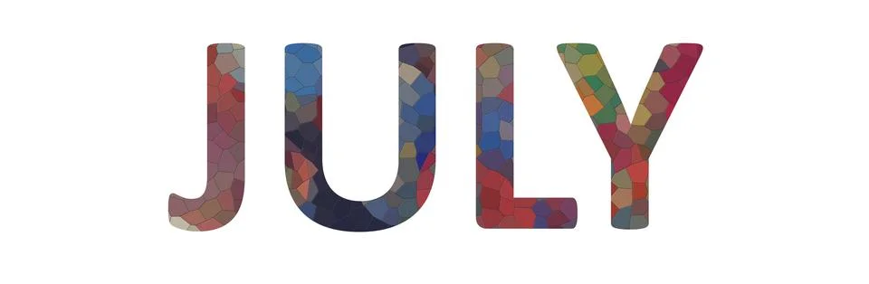 JULY Stock Illustration