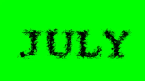 July smoke text effect green isolated background Stock Footage 138722521
