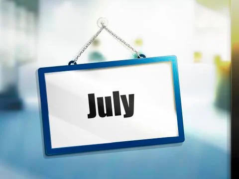 July text sign Stock Illustration