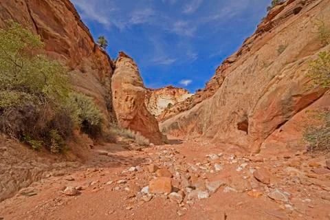 Jumbled Rocks in Desert Streambed Photos