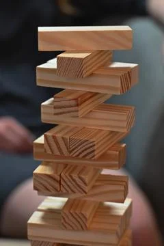 Jumbling tower with clipping path Fotos Stock