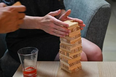 Jumbling tower with clipping path Stock Photos