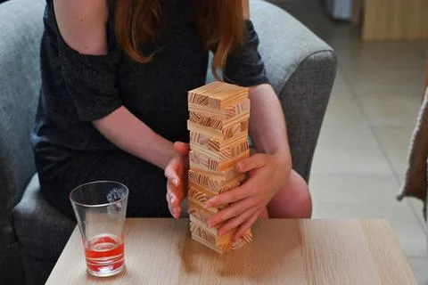 Jumbling tower with clipping path Stock-Fotos