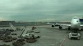 Jumbo at airport gate preparing for start HD Footage