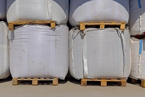 Jumbo Bulk Sacks Pallets Stock Photos