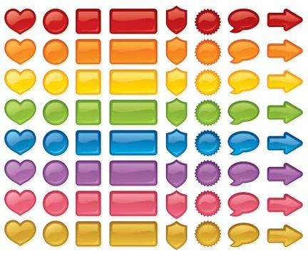 Jumbo glossy collection Stock Illustration