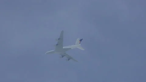 Jumbo jet in flight Stock Footage 55417273