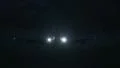 Jumbojet approach at night HD Footage