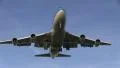 Jumbojet focussing, flying overhead HD Footage