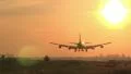 Jumbojet Sunset landing HD Footage