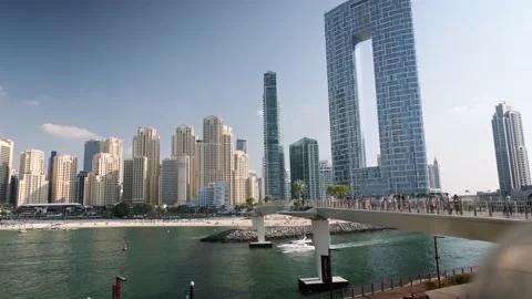Jumeirah beach frontline Stock Footage 233784264