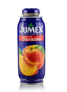 Jumex peach nectar Foto stock
