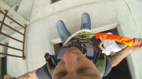 Jump from the 15th floor facing the front Stock Footage 27328121