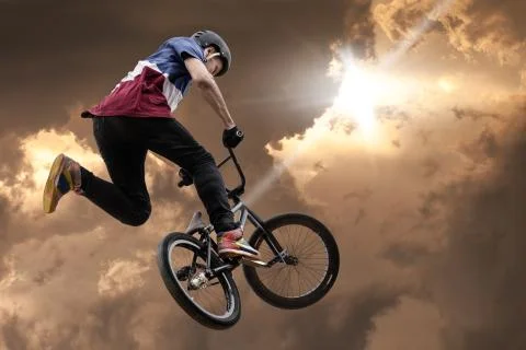Jump against the sky Stock Photos