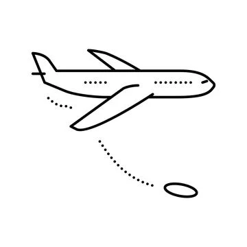 Jump from airplane line icon vector illustration 스톡 일러스트