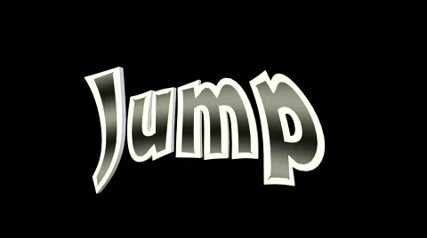Jump and Dance 3D Text Animation Stock Footage 40156130