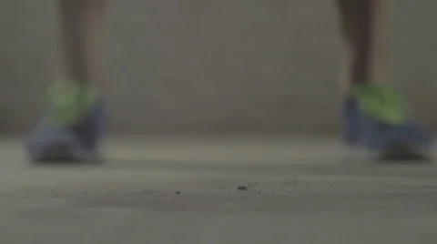 Jump up and slam down in super slow motion Stock Footage 37013208