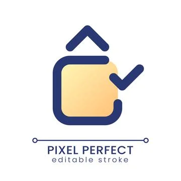 Jump animation applying pixel perfect gradient fill ui icon Illustrazione stock