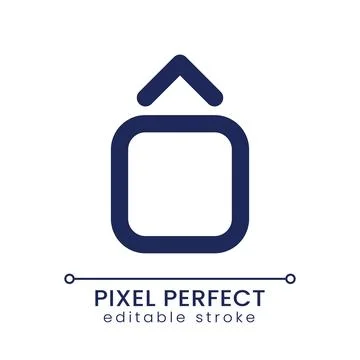 Jump animation pixel perfect linear ui icon Stock Illustration