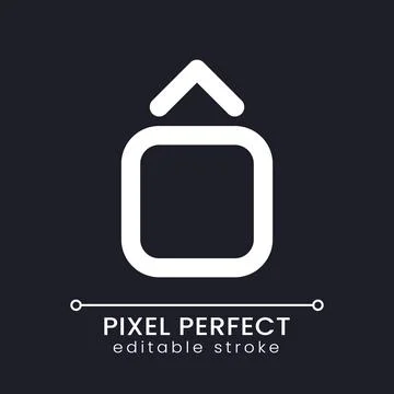 Jump animation pixel perfect white linear ui icon for dark theme 스톡 일러스트