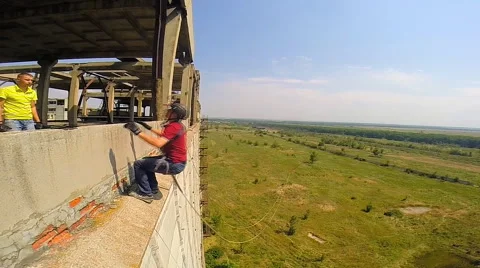 Jump-back somersault Stock Footage 43807468