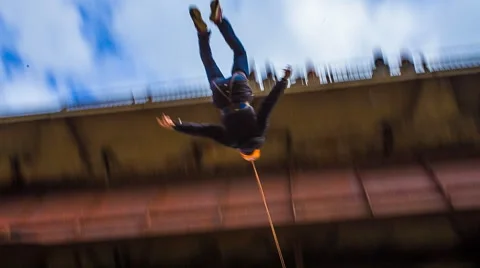 Jump backwards to the coup Stock Footage 45990844