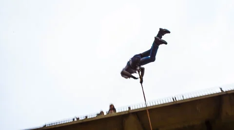 Jump backwards Stock Footage 45990417