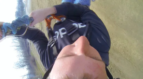 Jump backwards in the horizontal Stock Footage 38042009