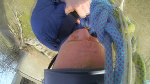 Jump backwards rotated Stock Footage 38042508