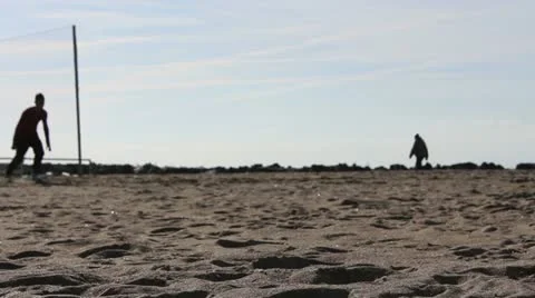 Jump on the beach Stock Footage 20502648