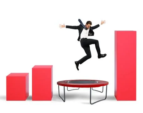 Jump between statistics Stock Photos