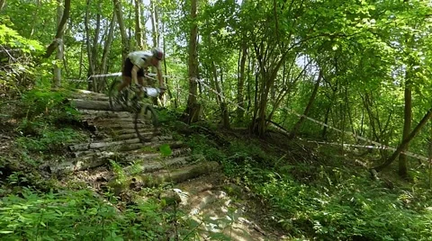 Jump on a bike Stock Footage 54990882