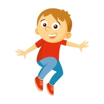 Jump boy vector illustration Stock Illustration