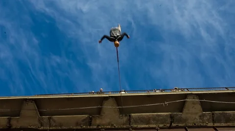 Jump off the bridge, head first Stock Footage 46995292