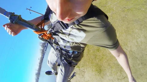 Jump off the bridge, head first Stock Footage 52428634