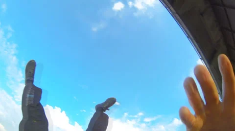 Jump off the bridge reverse rotation Stock Footage 34363367