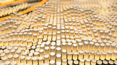 Jump cylinder wave like surface Stock Footage 49641324