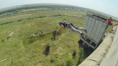 Jump diving head down Stock Footage 68071512