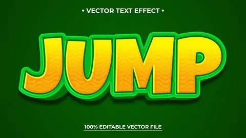 Jump editable text effect with modern and colorful kids style イラスト素材